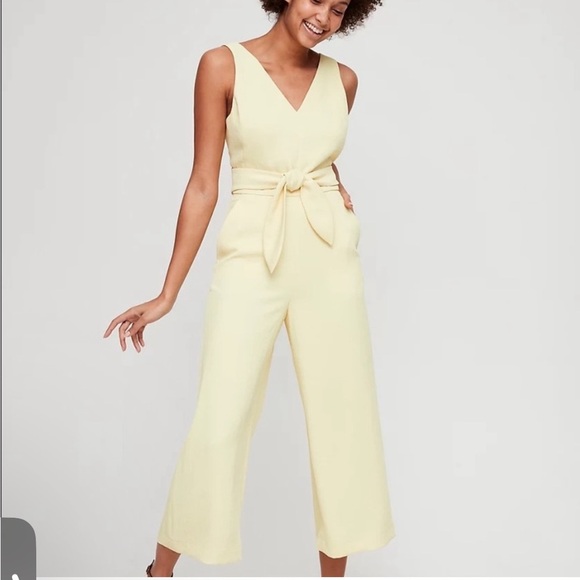 Wilfred Pants - Aritzia Wilfred Coulement Open Back Jumpsuit Lemon Meringue. Size 4